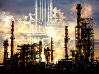Modern Oil Refinery Concept - Royalty-Free Stock Images